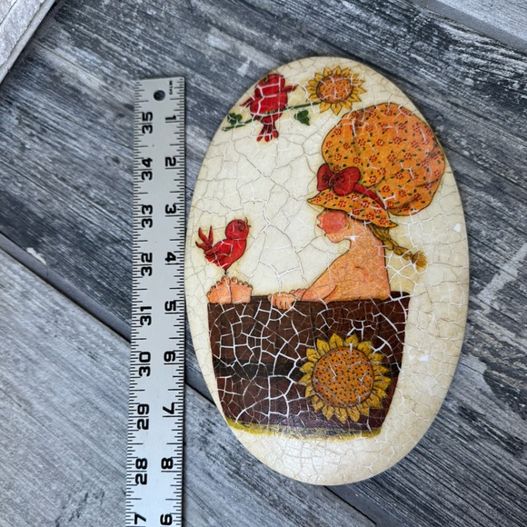 VINTAGE WALL ART CRACKLE STONE PLAGUE INDOOR OUTDOOR HOME DECOR CABIN FARMHOUSE - Picture 11 of 11